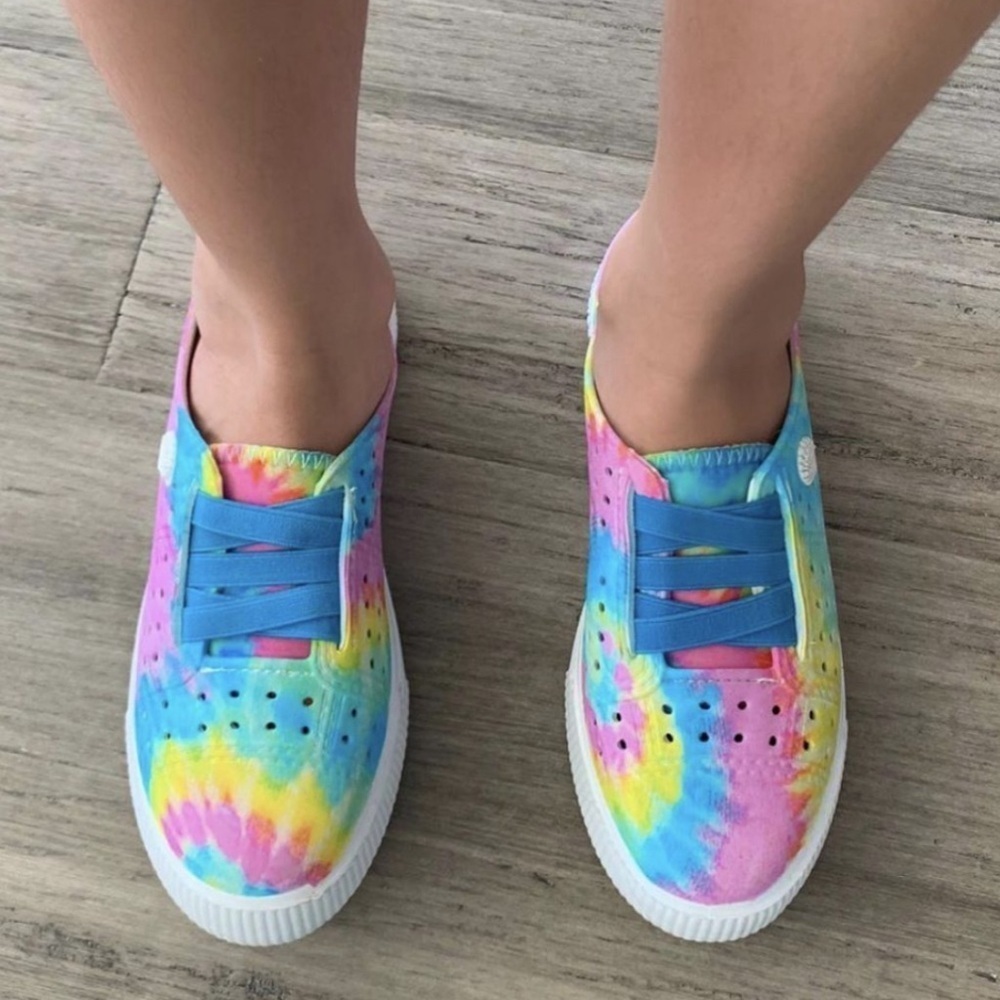 BLOWFISH Slip-on Rainbow /Pastel/Tiedye Foam Shoes - Size 3 - Picture 9 of 11